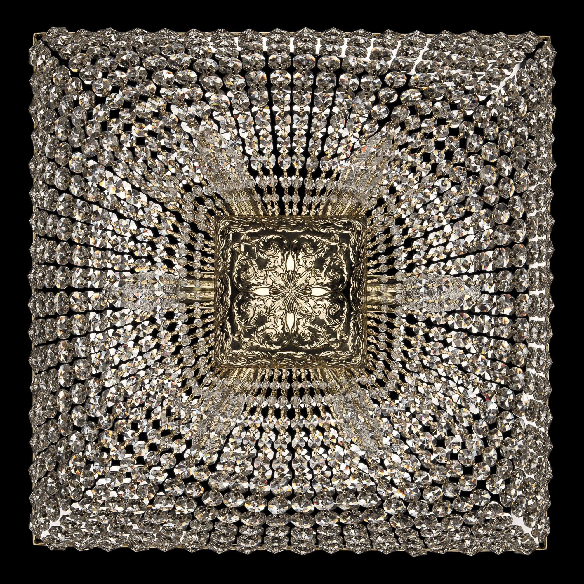 Люстра потолочная хрустальная Bohemia Crystal 19112/H1/80IV G